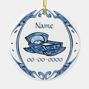 Cerâmica Ornamento de Data de Nascimento, Adicionar Texto