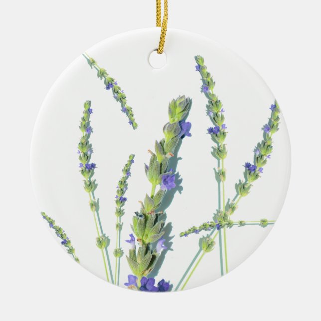 Cerâmica Ornamento de decoração da Lavanda roxa (Frente)