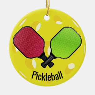 Cerâmica Ornamento de Design de Bola de Pickleball