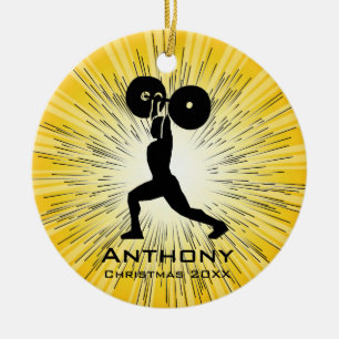 Cerâmica Ornamento de Design de levantamento de peso person