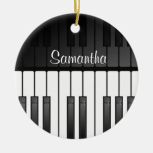 Cerâmica Ornamento de Design do teclado branco preto a pret