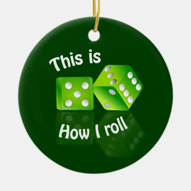 Cerâmica Ornamento de Dices (Frente)