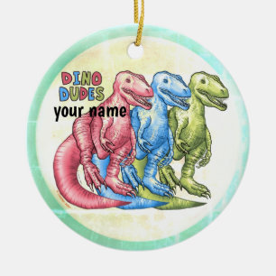 Cerâmica ornamento de Dinossauros Dino Dudes