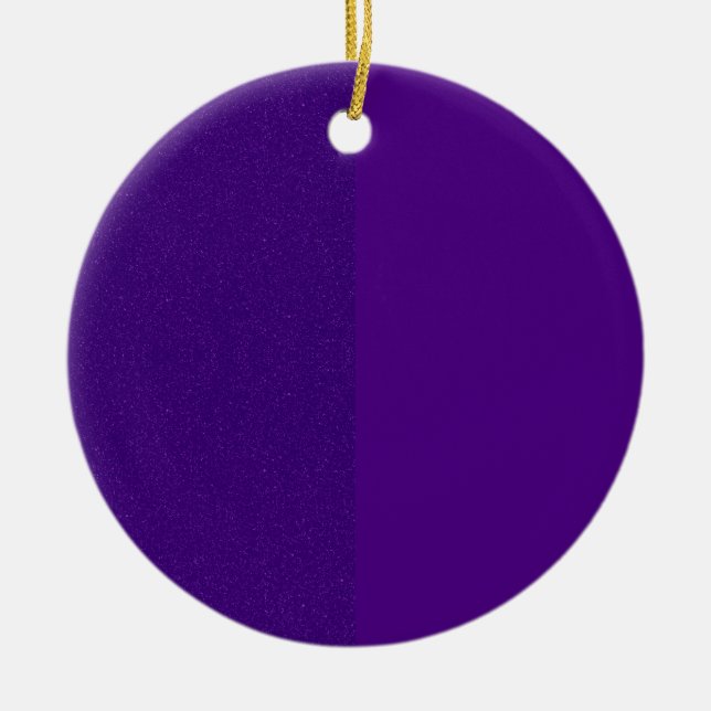 Cerâmica Ornamento de Divisão da Glitter Dupla - Personaliz (Frente)