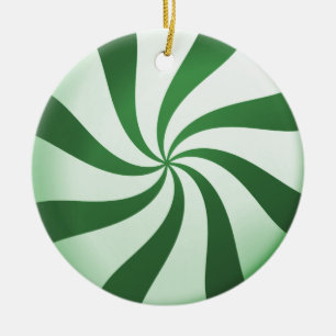 Cerâmica Ornamento de Doces de menta-Pimenta Verde e Branca