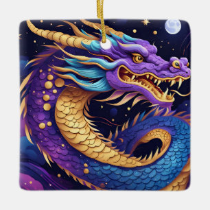 Cerâmica ornamento de dragão celestial