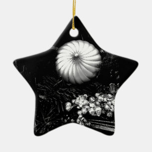 CERÂMICA ORNAMENTO DE ESTRELA COM **DECORAÇÕES DE NATAL**