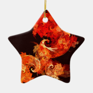 Cerâmica Ornamento de Estrela de Abstrato de Arte para Fire