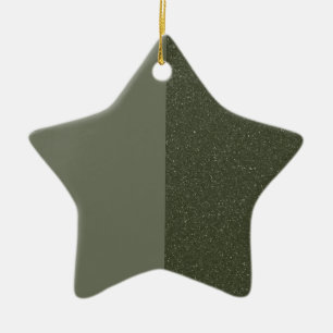 Cerâmica Ornamento de Estrela de Textura Dividida Verde da
