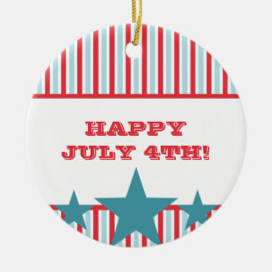 Cerâmica Ornamento de Estrelas e Stripes Negros