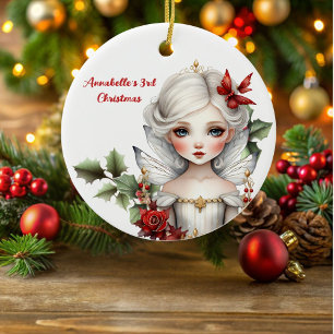 Cerâmica Ornamento de Fada de Natal