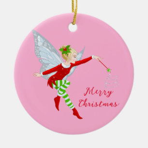 Cerâmica Ornamento de Fadas de Natal