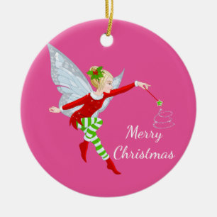 Cerâmica Ornamento de Fadas de Natal