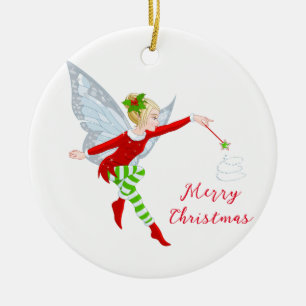 Cerâmica Ornamento de Fadas de Natal