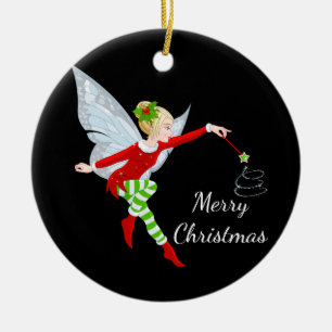 Cerâmica Ornamento de Fadas de Natal