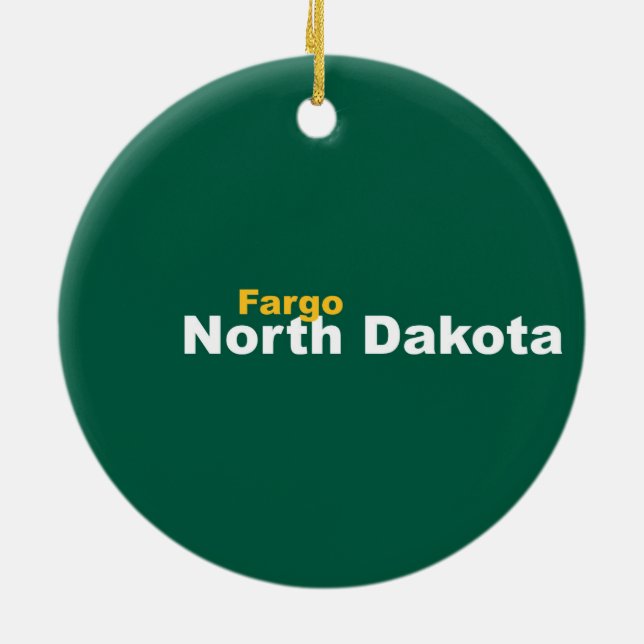 Cerâmica Ornamento de Fargo, North Dakota (Traseira)