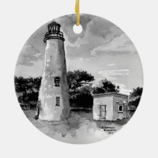 Cerâmica Ornamento de Farol da Ilha de Ocracoke