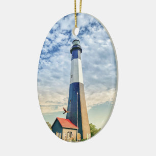 Cerâmica Ornamento de Feriados Coletáveis de Farol de Tybe