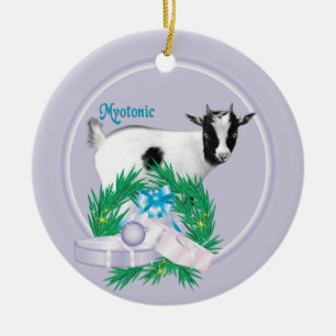 Cerâmica Ornamento de Feriados de Cabra Myotonic