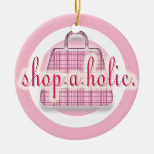 Cerâmica Ornamento de Feriados Shopaholic