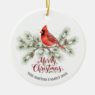 Cerâmica Ornamento de Férias Cardinais de Natal