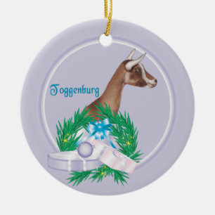 Cerâmica Ornamento de Férias Personalizadas de Cabra de To