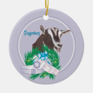 Cerâmica Ornamento de Férias Personalizadas de Cabra de To
