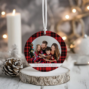 Cerâmica Ornamento de Ficheiro de Foto de Natal da Xadrez d