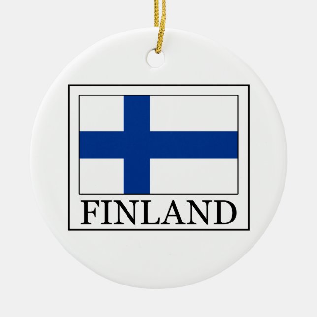 Cerâmica Ornamento de Finlandia (Frente)