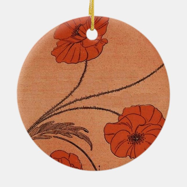 Cerâmica Ornamento de Flores Selvagens (Traseira)