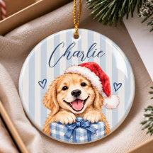 Ornamento de Foto de Animal de Estimação em Aquare