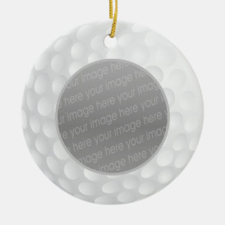 Cerâmica ornamento de foto de bola de golfe