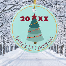 Ornamento de Foto de Natal de 1rua de Mimi