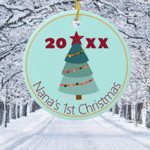 Ornamento de Foto de Natal de 1rua de Nana