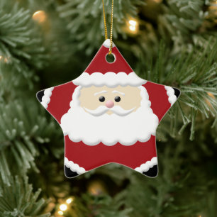 Cerâmica Ornamento de Fotografias de Santa Claus