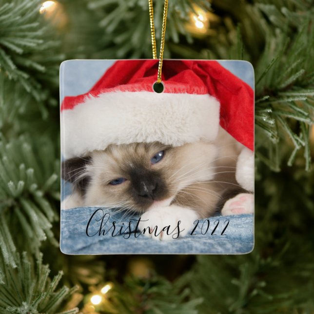 Cerâmica Ornamento de Fotografias Natal 2022 (Árvore)