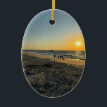 Cerâmica Ornamento de Fotografias por Sunset Beach<br><div class="desc">Ornamento de Fotografias por Sunset Beach</div>