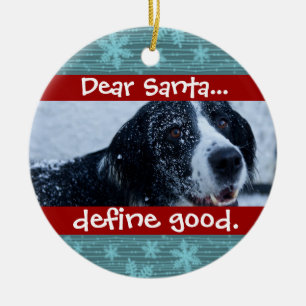 Cerâmica Ornamento de Fotos de Natal de Gato ou Cão Cachor
