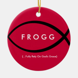 Cerâmica Ornamento de FROGG (confie inteiramente na