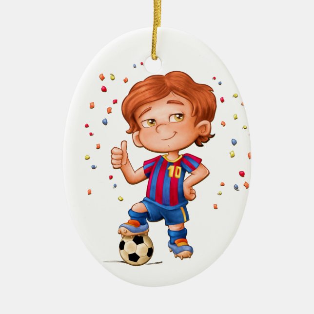 Cerâmica Ornamento de Futebol (Frente)
