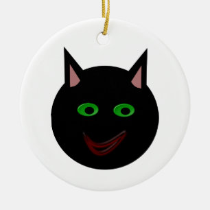Cerâmica Ornamento de Gatos Pretos do Halloween