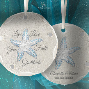 Cerâmica Ornamento de Gem de Starfish Dólar de Areia