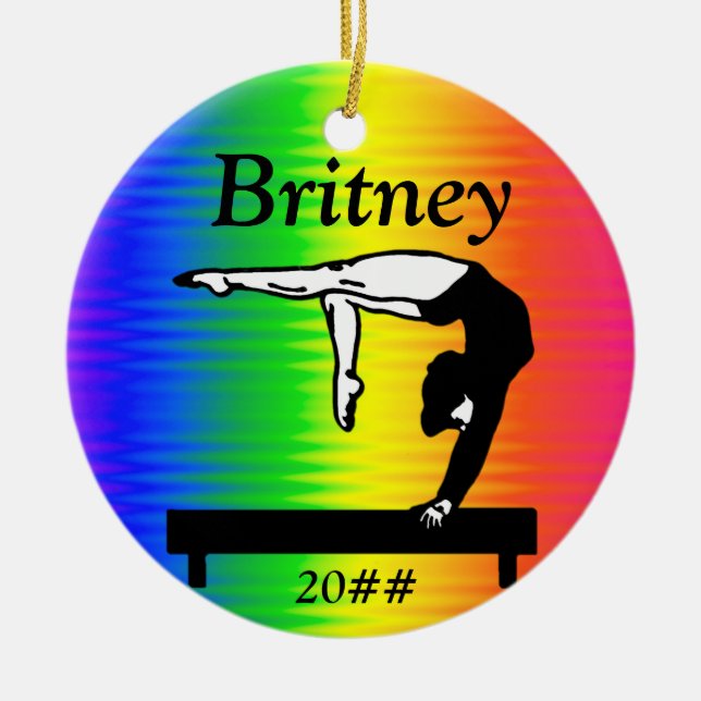 CERÂMICA ORNAMENTO DE GINÁSTICA PERSONALIZADA (Frente)