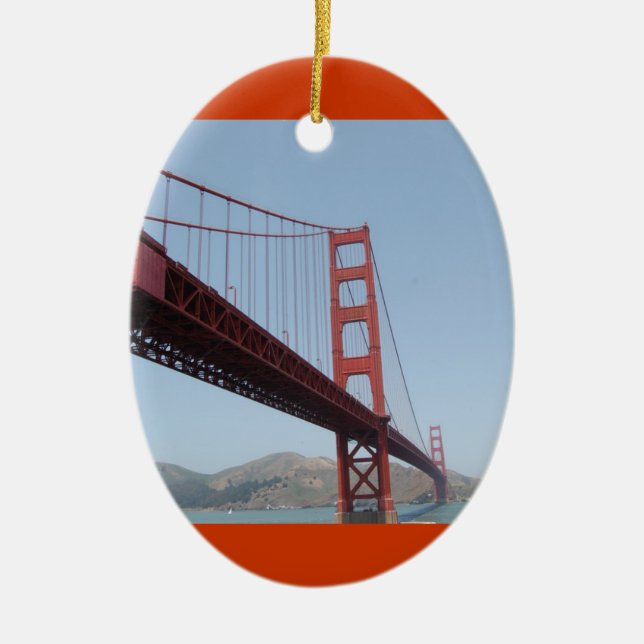 Cerâmica Ornamento de golden gate bridge (Frente)