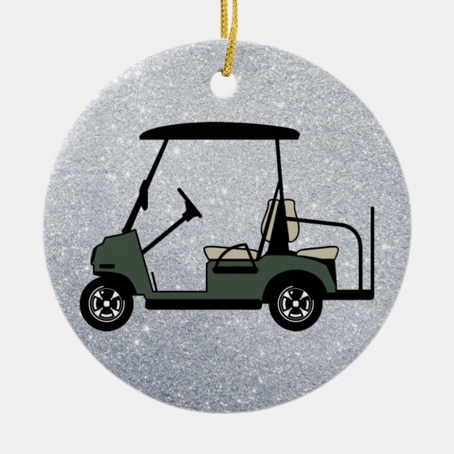 Cerâmica Ornamento de Golf Cart (Frente)