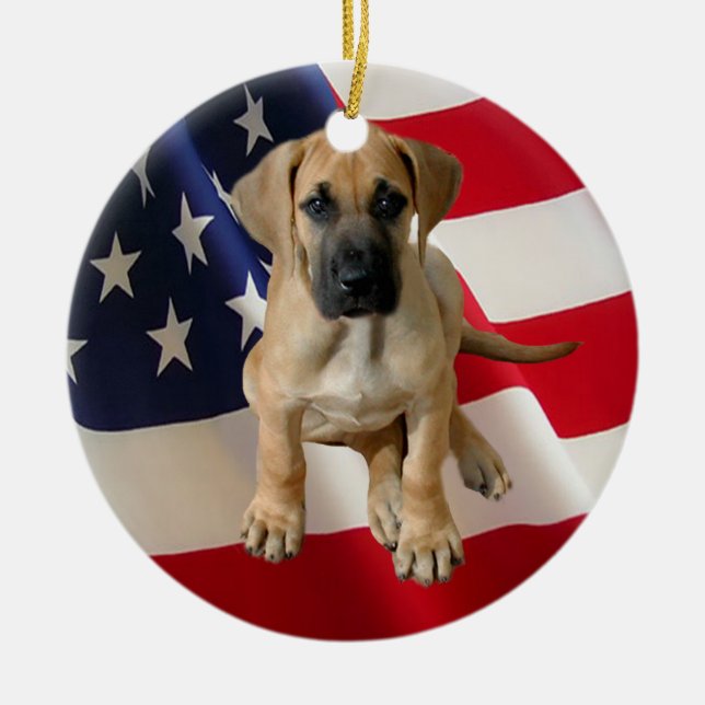 Cerâmica Ornamento de great dane (Frente)