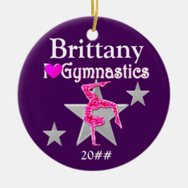 Cerâmica ORNAMENTO DE GYMNAST PERSONALIZADO bonito