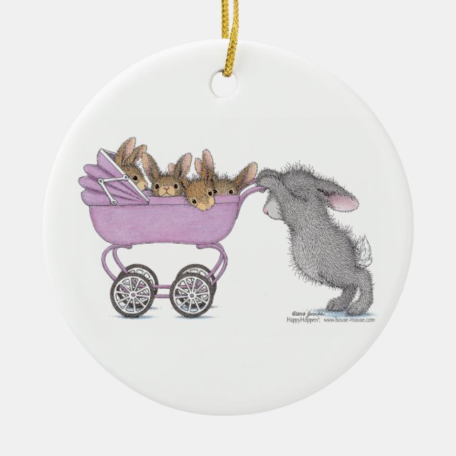 Cerâmica Ornamento de HappyHoppers® (Frente)