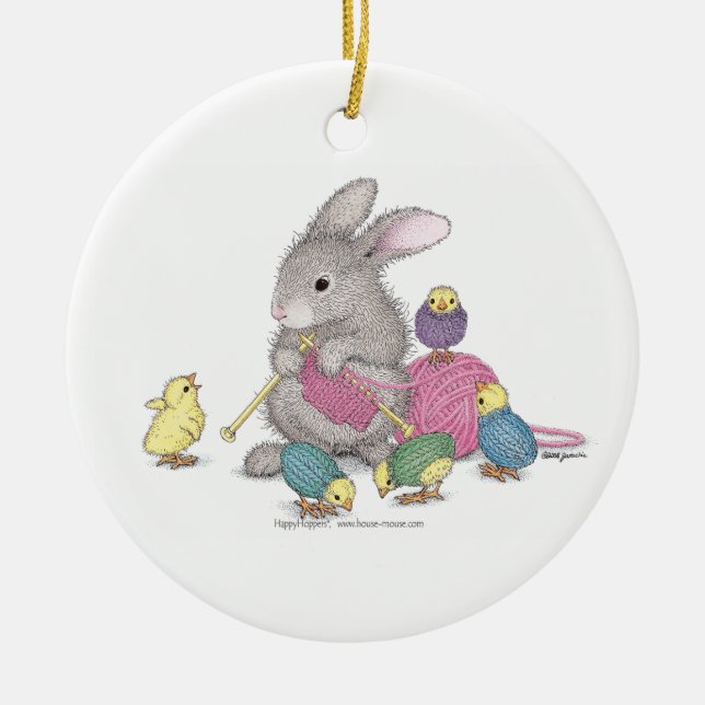 Cerâmica Ornamento de HappyHoppers® (Frente)