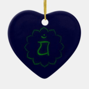 Cerâmica Ornamento de Heart Chakra